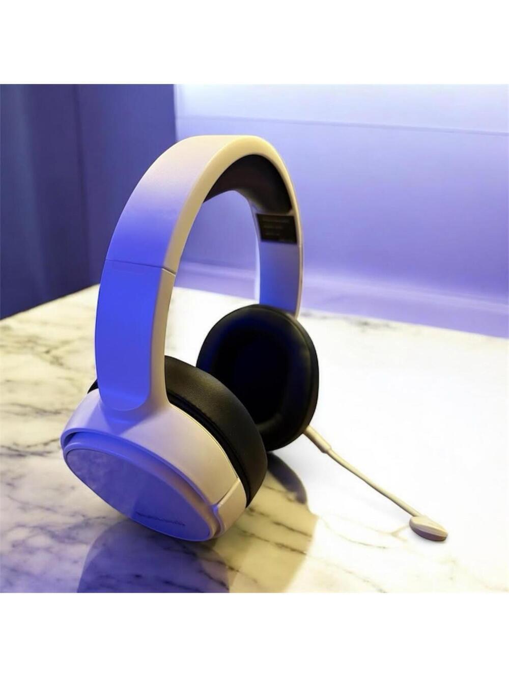 Wireless White Gaming Headset X1 Pro Sound, Noise Canceling, RGB - New in Box